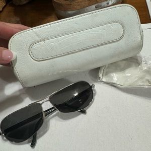 CHROME HEARTS "RED" AVIATOR SUNGLASSES, EUC